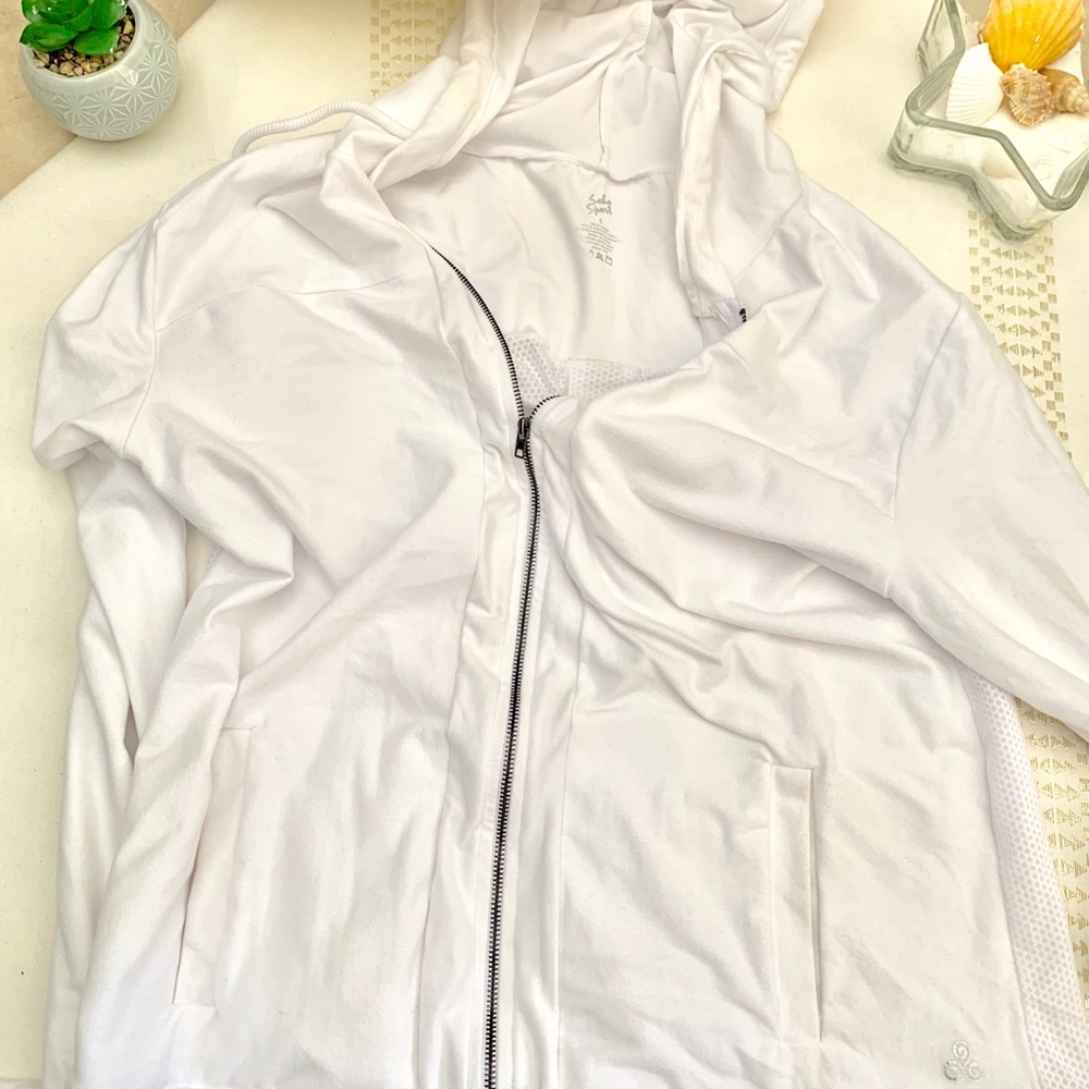 White Soho Sport zip up jacket